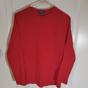 Polo by Ralph Lauren Red Long Sleeve Tee